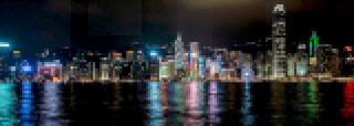 Night Hong Kong skyline as seen from Tsim Sha Tsui promenade, near Hong Kong Cultural Center. Original by PrzemekJaczewski. Modified for midoria-files.com by Yuki2501. Licensed under the Creative Commons Attribution 3.0 Unported license.